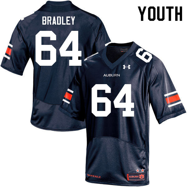Youth #64 Cort Bradley Auburn Tigers College Football Jerseys Sale-Navy
